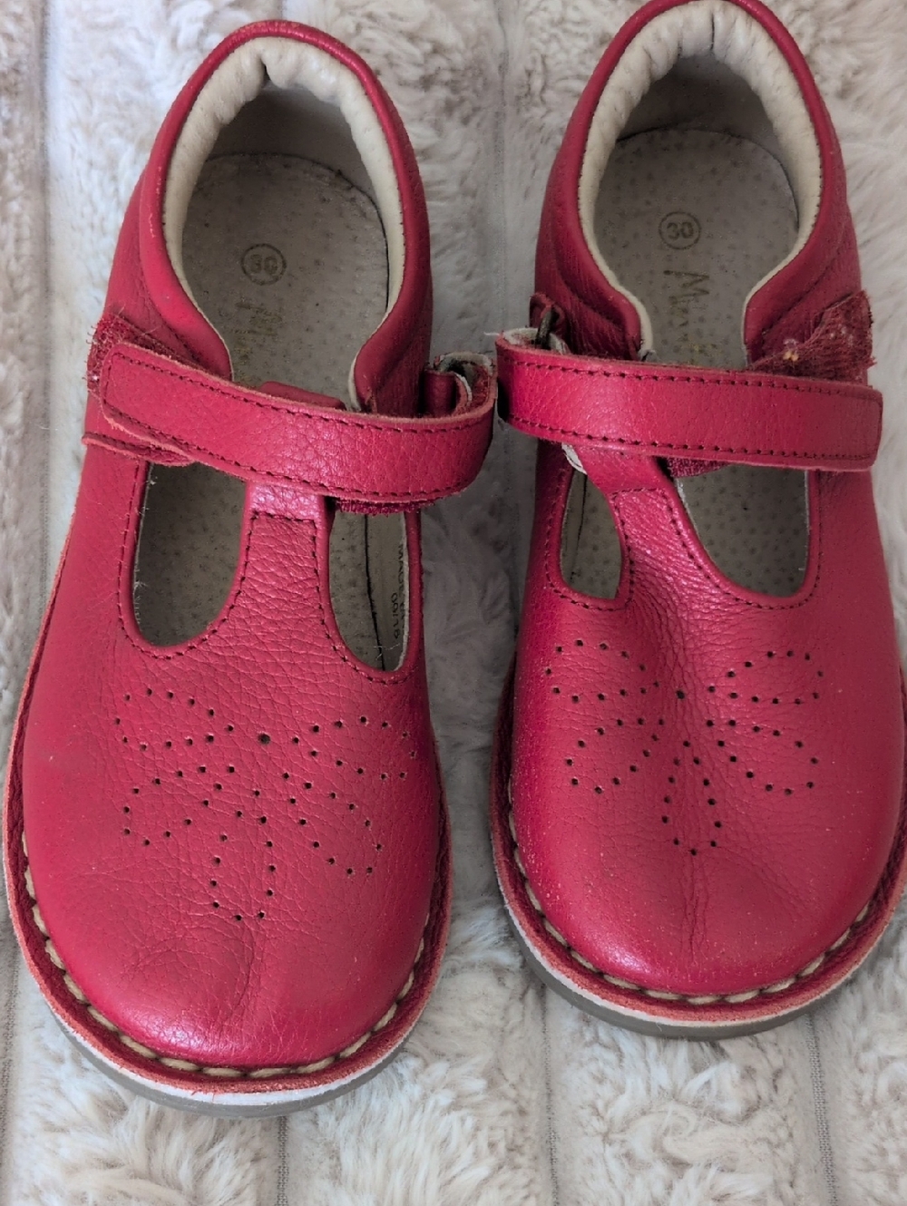Mini Boden Pink Leather Mary Jane Shoes